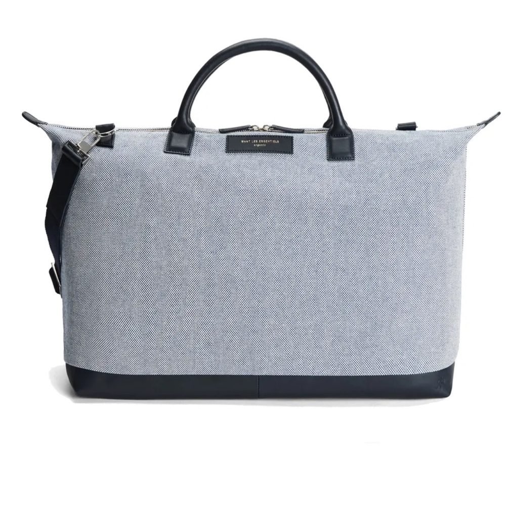 WANT LES ESSENTIELS Hartsfield Weekender Bag Chequered Navy BRAND NEW Unisex